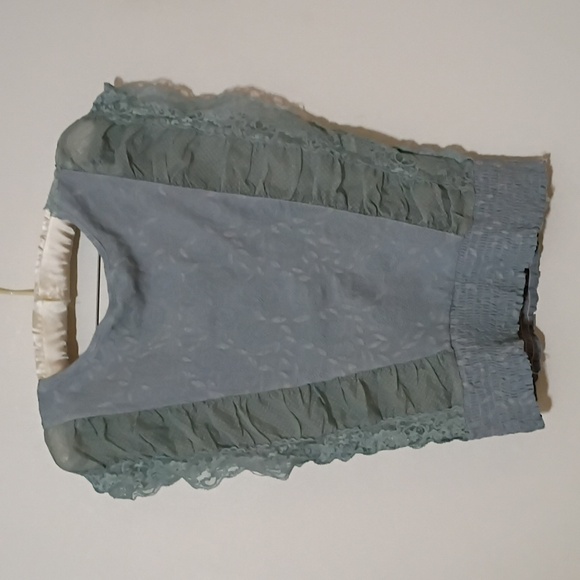 Free People Lace Blouse in Light Blue - Picture 3 of 3